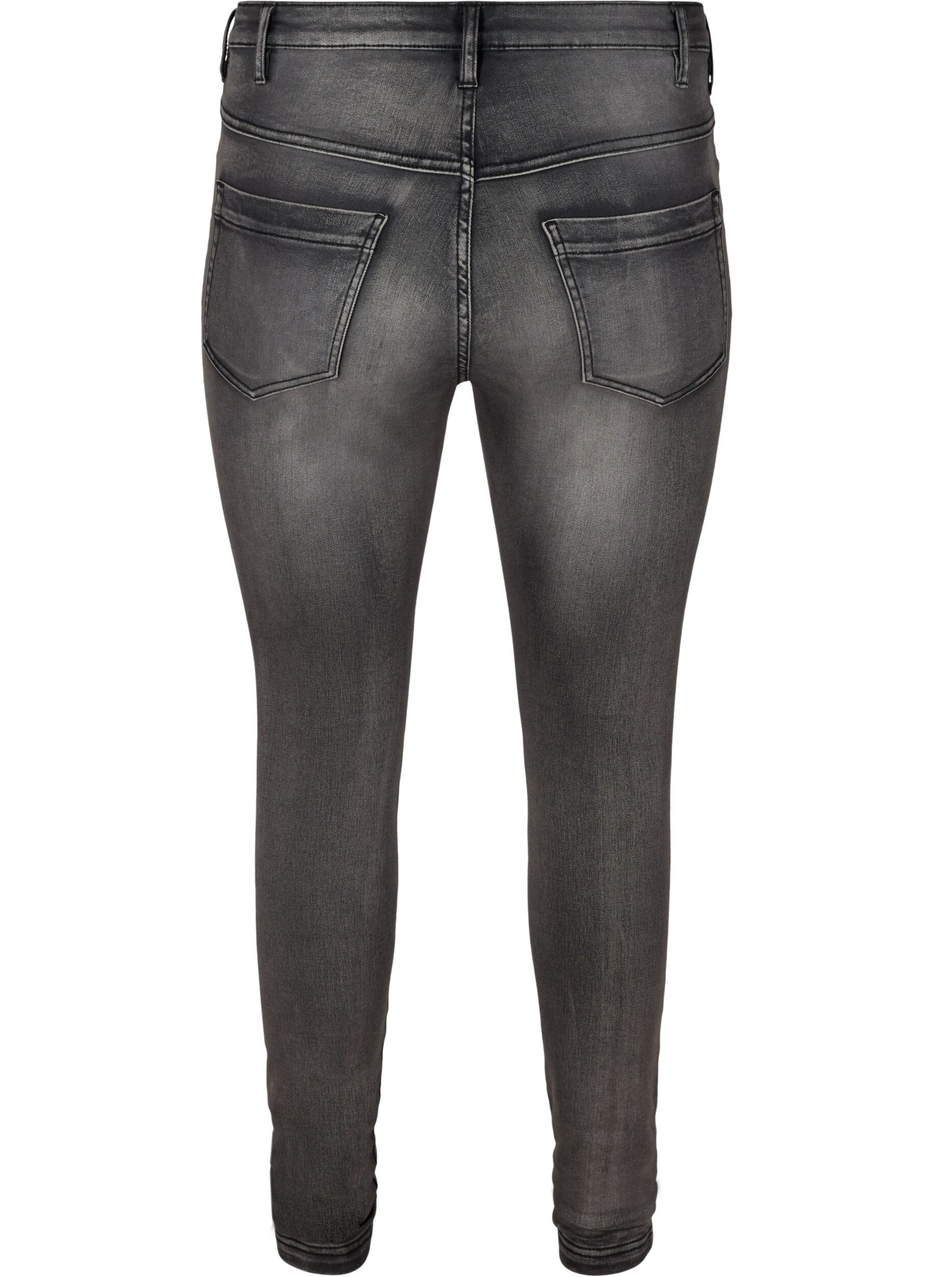 Zizzi Jean Amy super slim &agrave; taille haute, Dark Grey Denim, Packshot image number 1