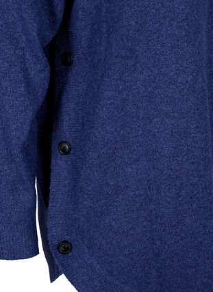 Pull en tricot avec des boutons, Navy Blazer Mel., Packshot image number 3