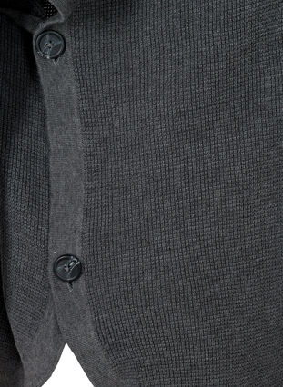 Gebreide poncho met korte mouwen en hoge hals, Dark Grey Melange, Packshot image number 3