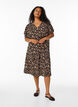 Robe &agrave; col en V en viscose, Noir, Model image number 1