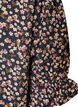 Blouse van viscose met bloemenprint, korte mouwen en smockdetails, Blauw, Packshot image number 3