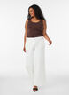 Haut basic uni en coton, Marron, Model image number 1
