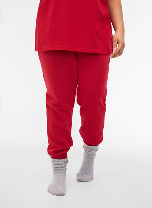 Losse sweatpants met zakken, Red, Model image number 3