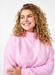 Sweatshirt met hoge kraag en lange mouwen, Roze, Model image number 3
