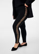 Viscose legging met luipaardprint streep, Black W. Leo, Model image number 0