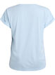 T-shirt &agrave; manches courtes en coton m&eacute;lang&eacute;, Bleu Clair, Packshot image number 1
