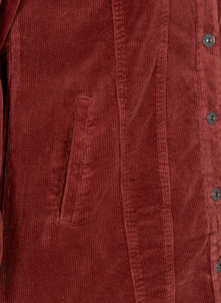 Fluwelen blouse jas met zakken, Burnt Henna, Packshot image number 3