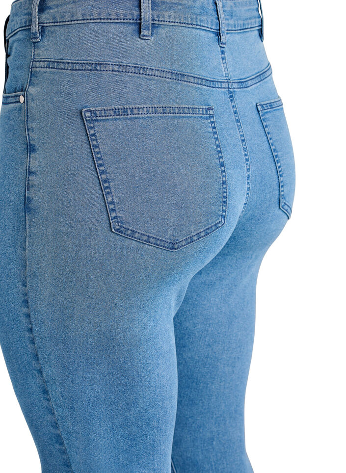 Jean Amy taille haute coupe super slim, Bleu, Packshot image number 3