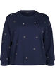 Sweatshirt met oogjes, Blauw, Packshot image number 0