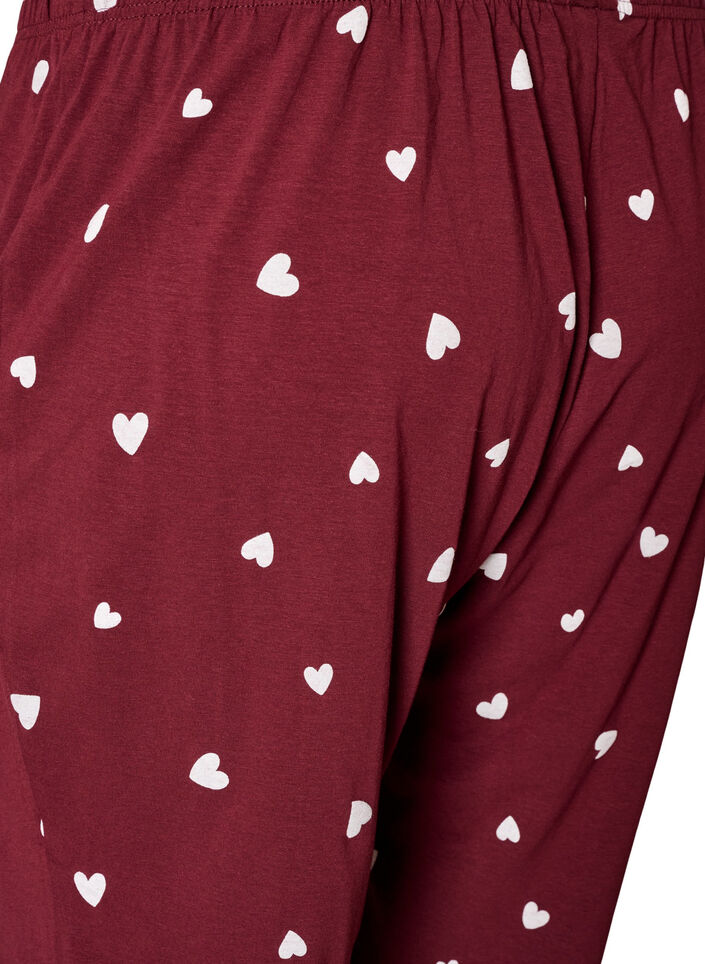 Bas de pyjama imprim&eacute;, Bordeaux, Packshot image number 3