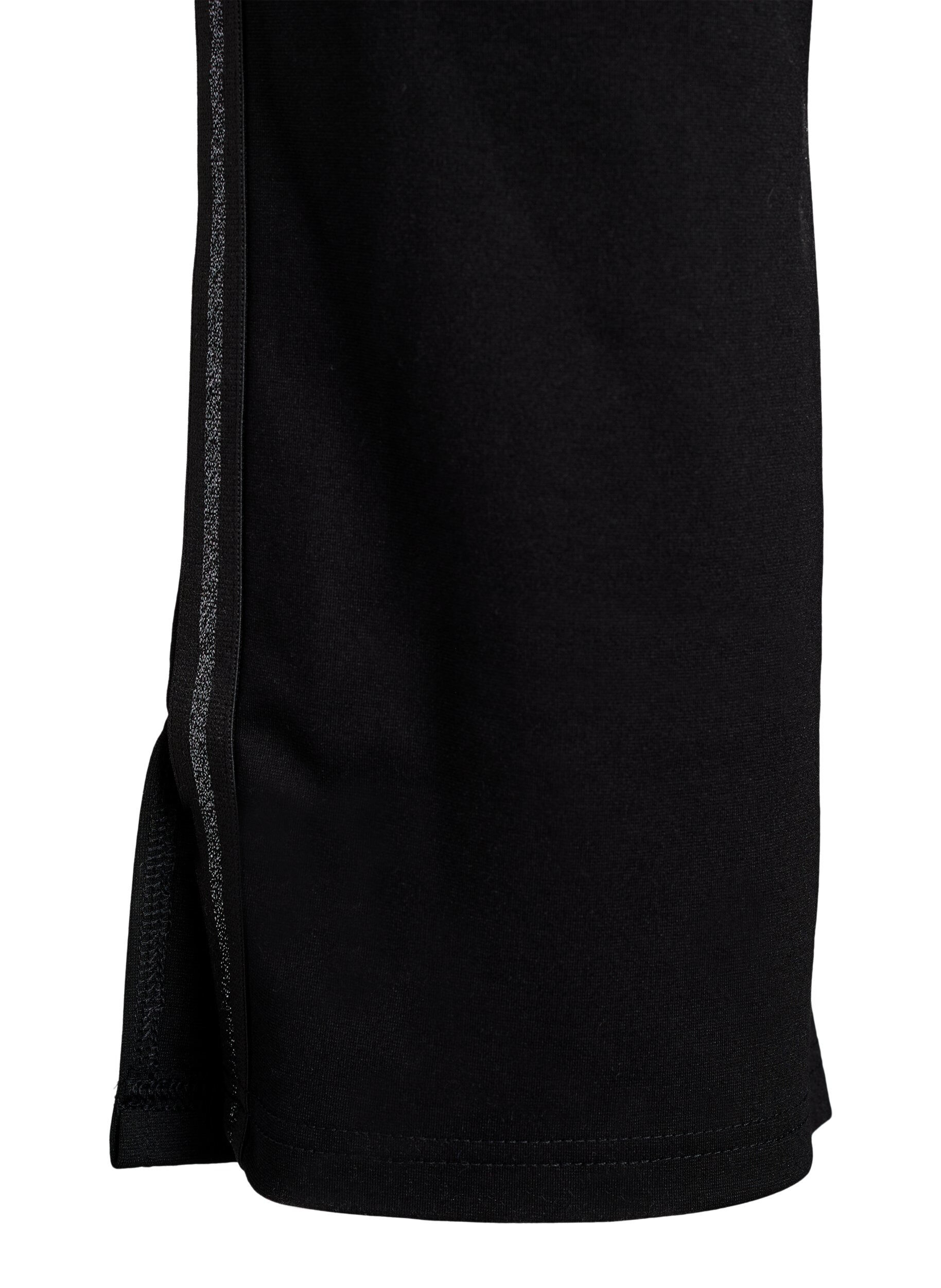 ZizziLeggings met glitterstreep en splits, Zwart, Packshot image number 3