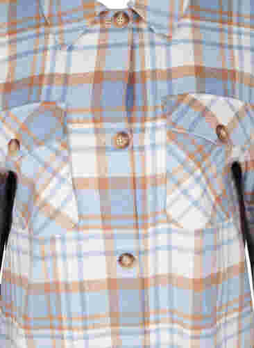 Veste chemise longue à carreaux avec poches poitrine, Serenity Check, Packshot image number 2
