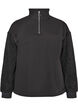 Sweatshirt met teddymouwen en een hoge hals, Grijs, Packshot image number 0