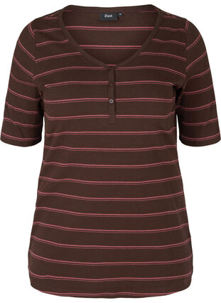 T-shirt côtelé rayé en coton, Mole Stripe, Packshot image number 0