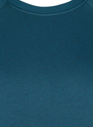 Sweatjurk met zakken en splitjes, Majolica Blue Mel., Packshot image number 2