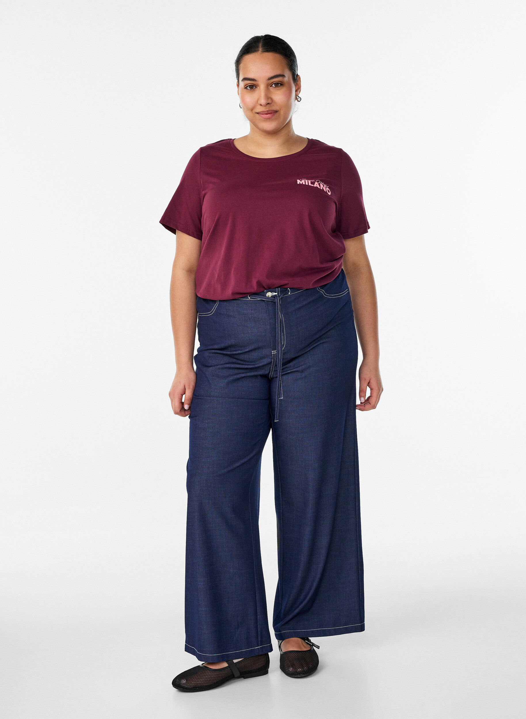 ZizziT-shirt met motief, Rood, Model image number 1