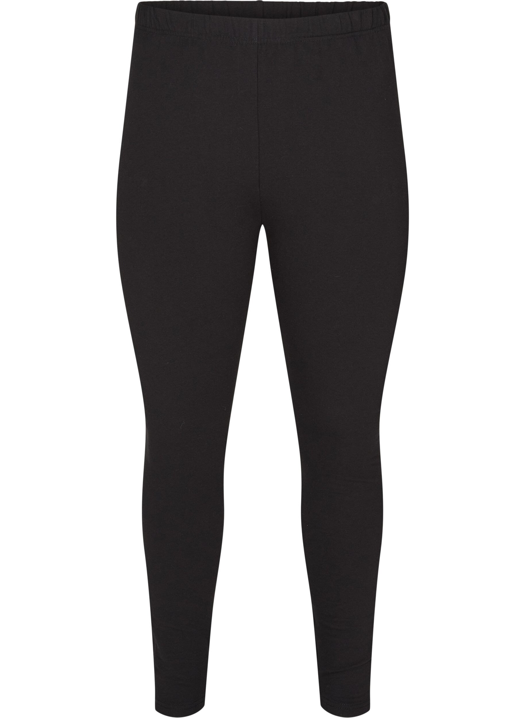 ZizziLeggings en coton avec doublure, Noir, Packshot image number 0