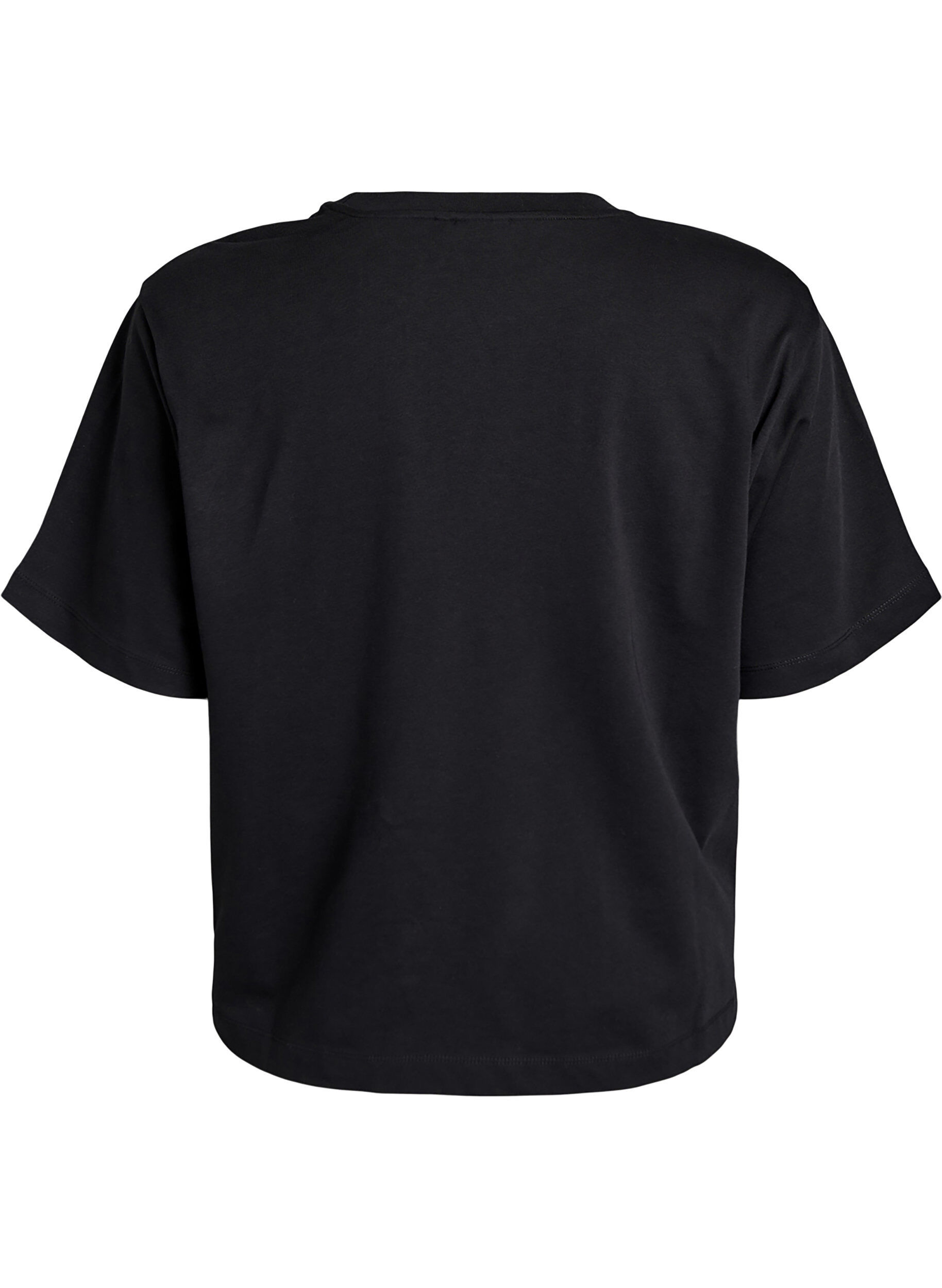 ZizziT-shirt coupe boxy en coton, Noir, Packshot image number 1