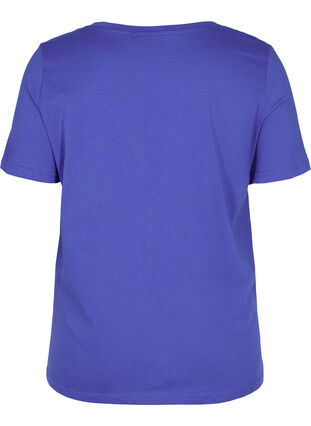 T-shirt en coton à manches courtes avec imprimé, Dazzling Blue WAYS, Packshot image number 1