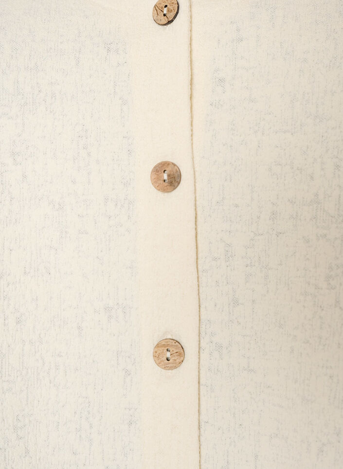 Katoenen blouse met structuur en knoopsluiting, Vanille, Packshot image number 2
