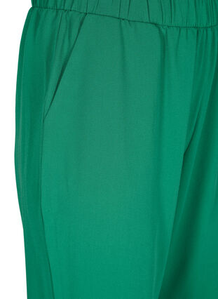 Pantalon évasé avec taille élastiquée, Verdant Green, Packshot image number 2
