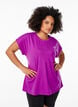 Effen gekleurd trainingsshirt, Paars, Model image number 0