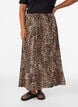 Jupe longue en viscose avec smocks, Marron, Model image number 2