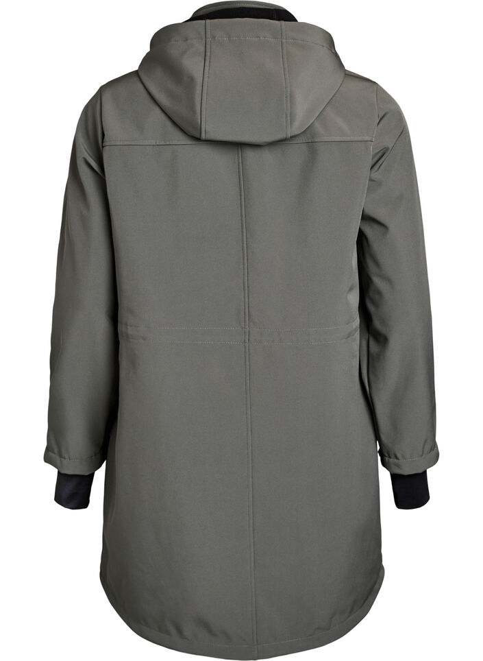 Veste softshell avec capuche amovible, Gris anthracite, Packshot image number 1
