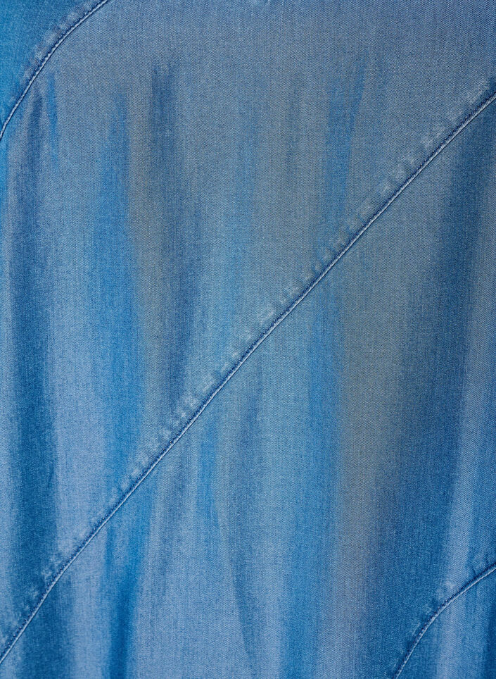 Robe aspect denim &agrave; bretelles en TENCEL&trade; Lyocell, Bleu, Packshot image number 2