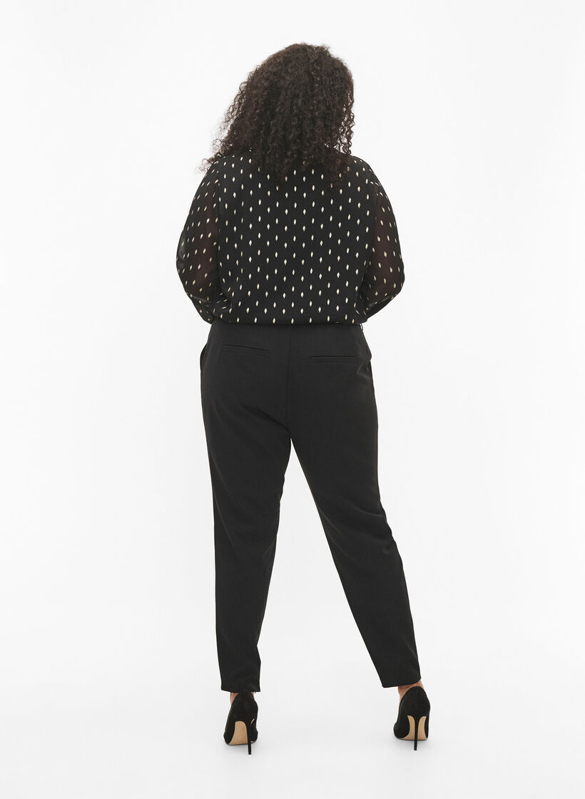 Broek met rits bij de enkel, Black, Model image number 1