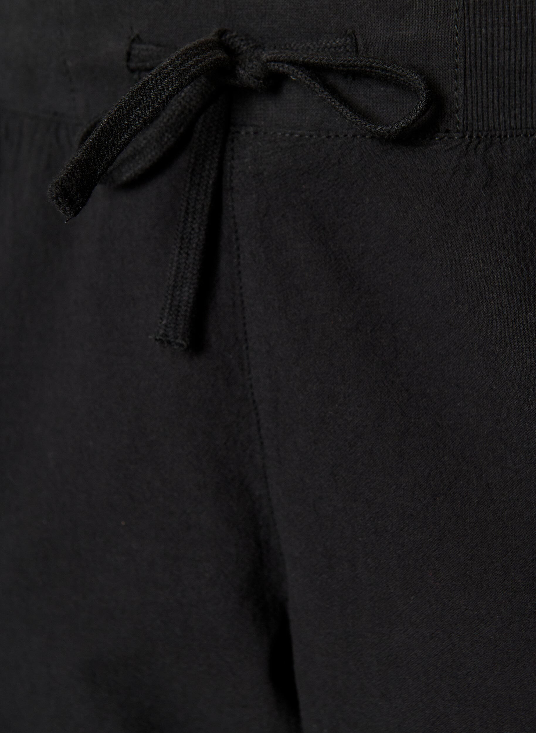 ZizziLosse katoenen short met zakken, Zwart, Packshot image number 2