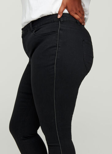 Sanna jeans met lurex details, Black, Model image number 1