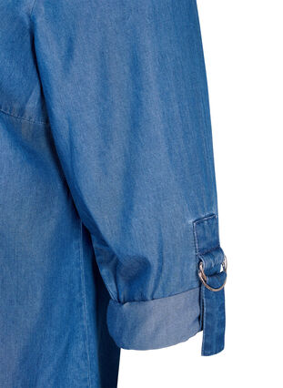 Chemise à manches 3/4 et à col rond, Medium Blue Denim, Packshot image number 2
