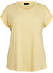 T-shirt &agrave; manches courtes en m&eacute;lange de coton, Jaune clair, Packshot image number 0