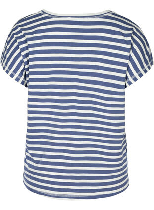 Katoenen t-shirt met strepen, Twilight Blue Stripe, Packshot image number 1