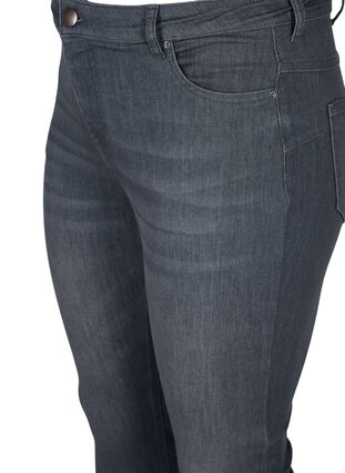 Amy jeans met hoge taille en push up, Grey Denim, Packshot image number 2