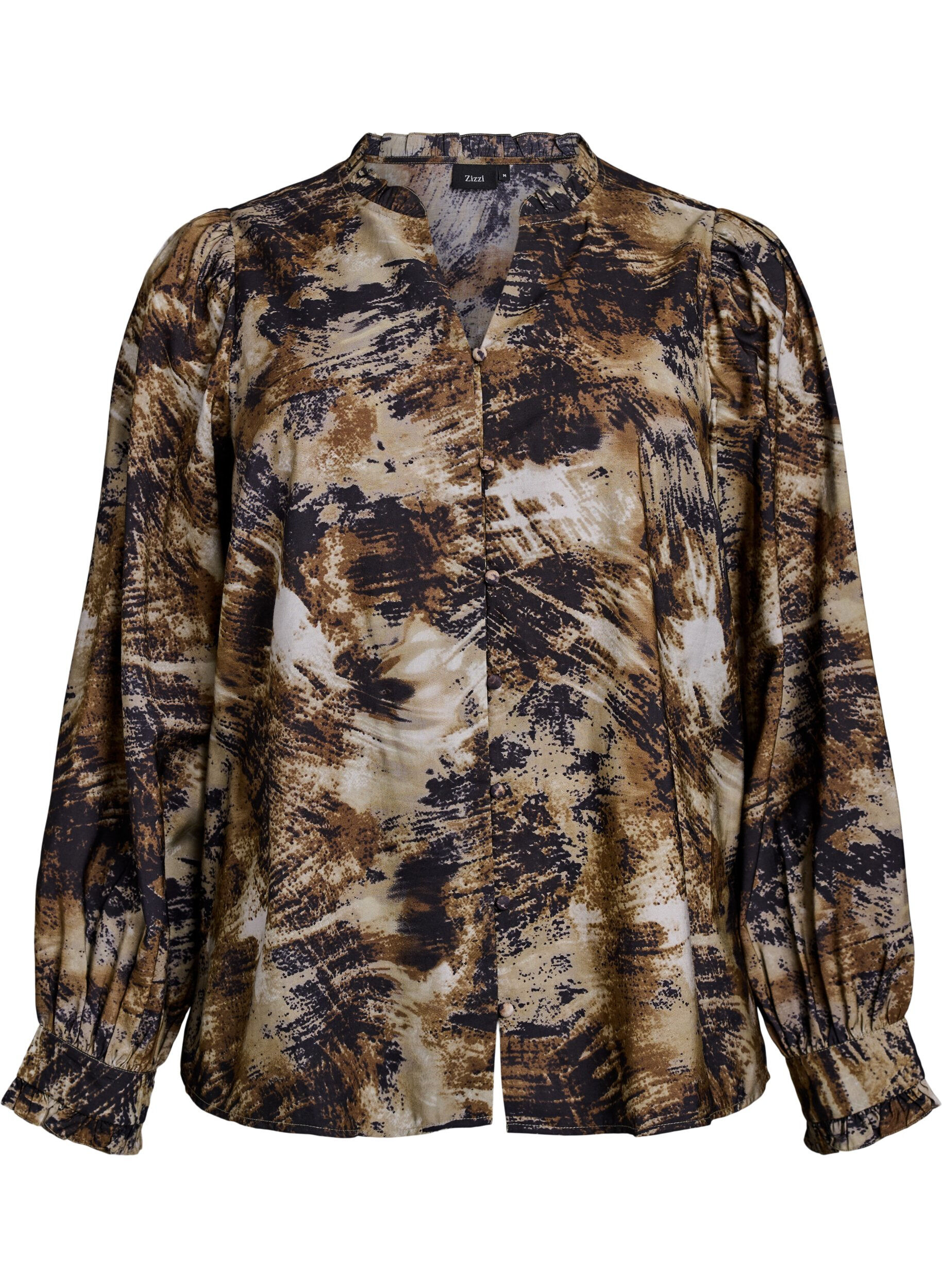 Bedrukte blouse met knopen