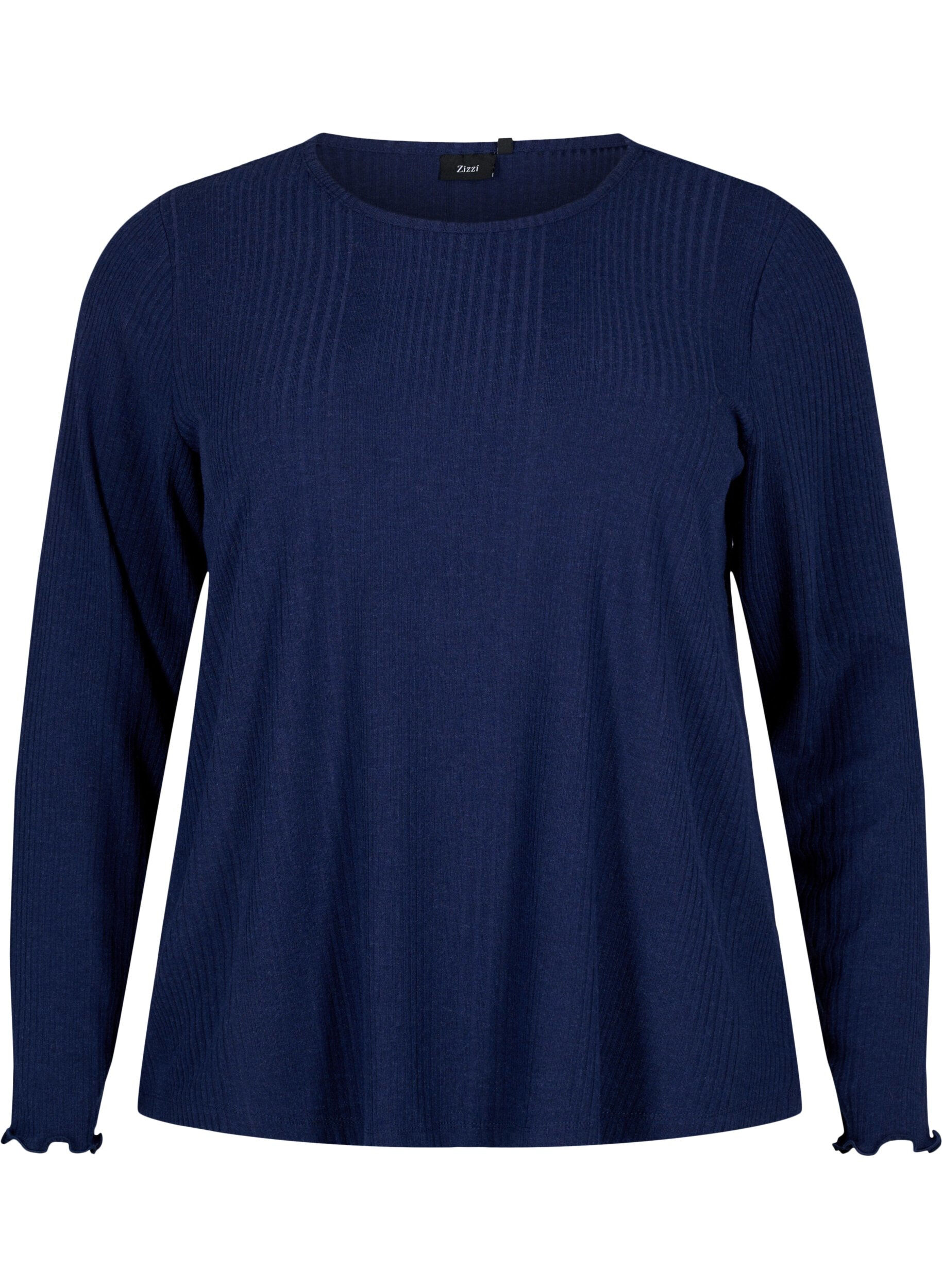 ZizziBlouse met lange mouwen en gestreept patroon, Night Sky Mel., Packshot image number 0