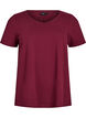 Effen basic katoenen T-shirt, Donker Bordeaux, Packshot image number 0