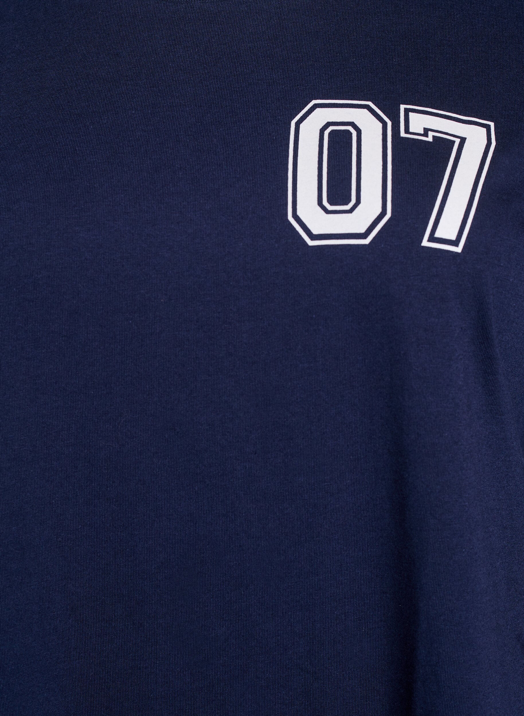 Zizzi Robe T-shirt courte avec d&eacute;tails sport, Bleu, Packshot image number 2