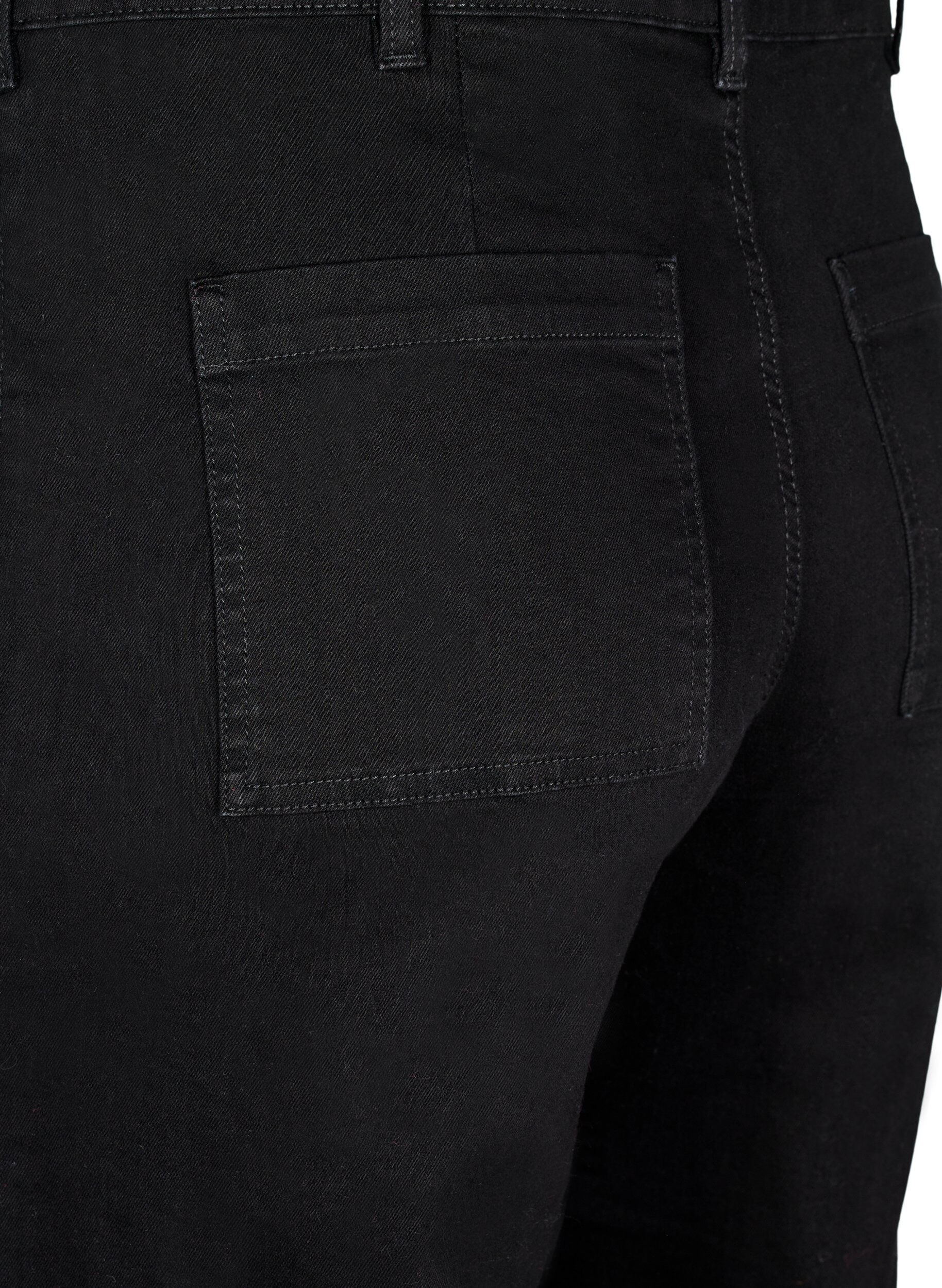 ZizziJeans met hoge taille en wijde pijpen, Zwart, Packshot image number 3