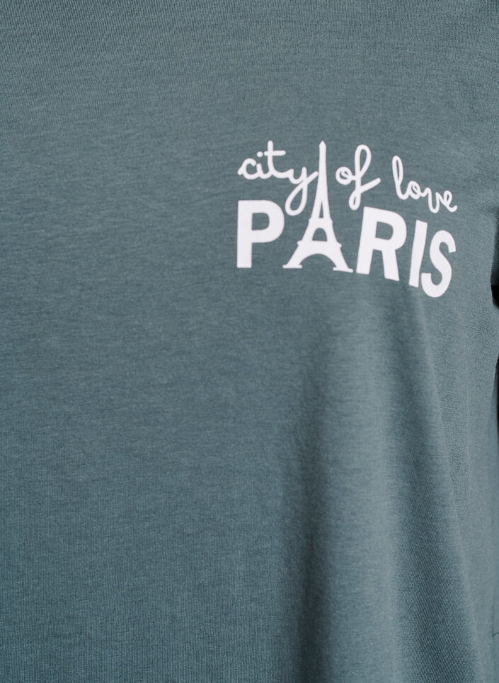 T-shirt met print, Groen, Packshot image number 2