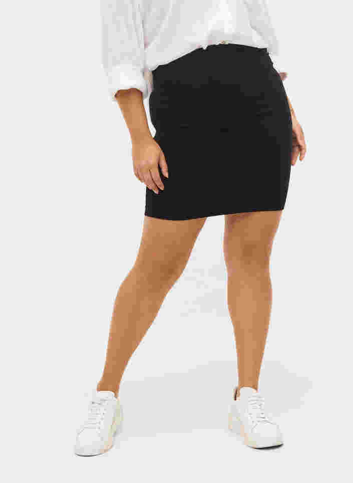 Jupe moulante sans couture, Black, Model image number 3