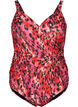 Maillot de bain avec imprimé et effet cache-cœur, Red Leopard AOP, Packshot image number 0
