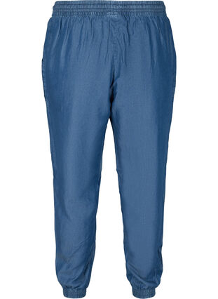 Pantalon ample en lyocell, Medium Blue Denim, Packshot image number 1