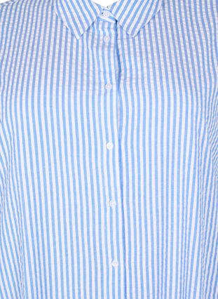 Chemise longue à rayures en coton, Light Blue Stripe, Packshot image number 2