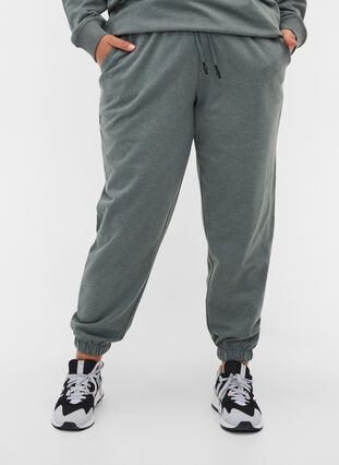 Pantanlon de jogging ample avec des poches, Balsam Green Mel, Model image number 2