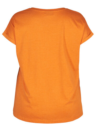 T-shirt met mix van katoen, Autumn Maple Mel., Packshot image number 1