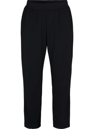 Pantalon ample avec bord élastiqué, Black, Packshot image number 0