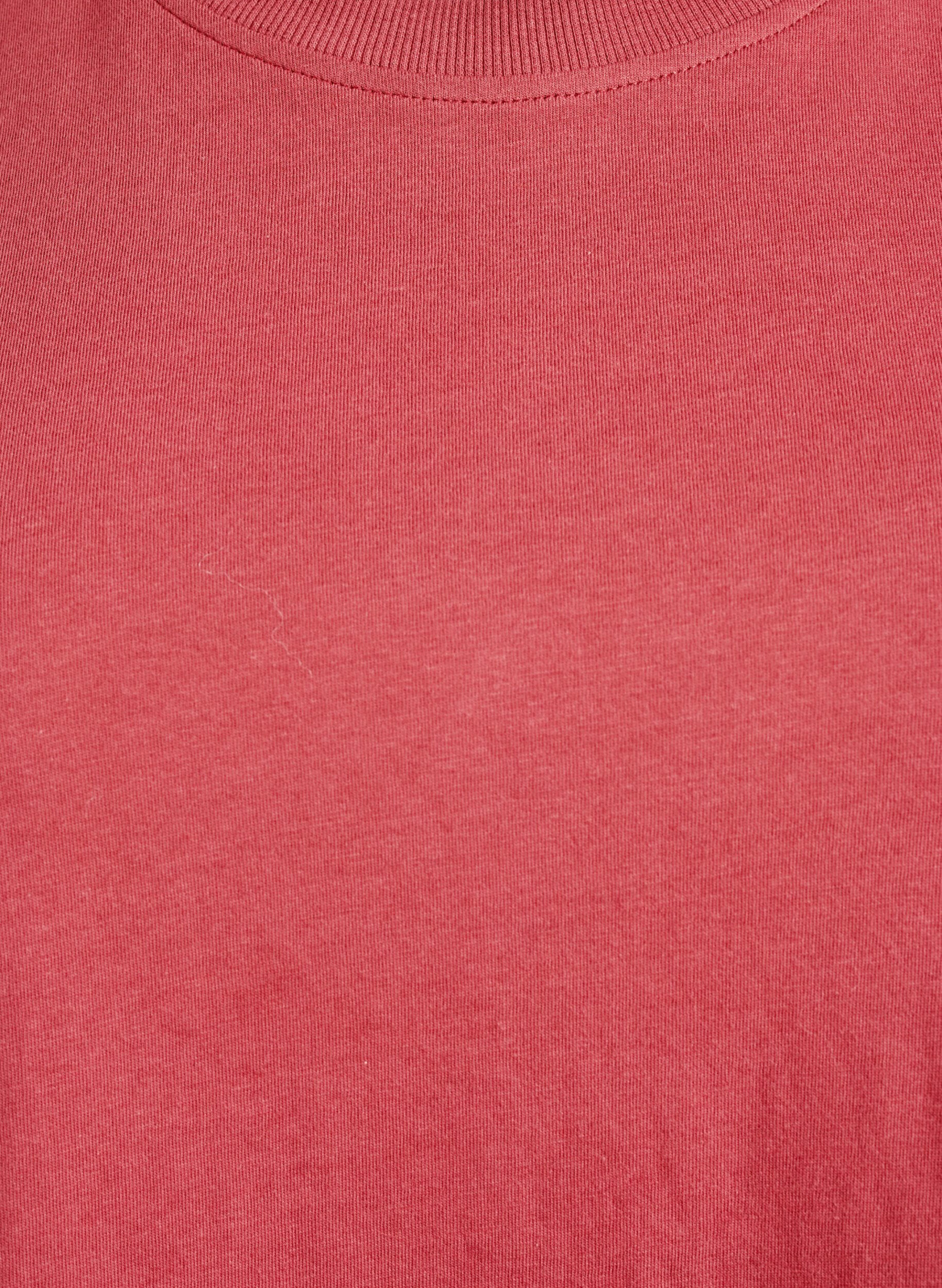 ZizziBasic katoenen T-shirt met ronde hals, Rood, Packshot image number 2